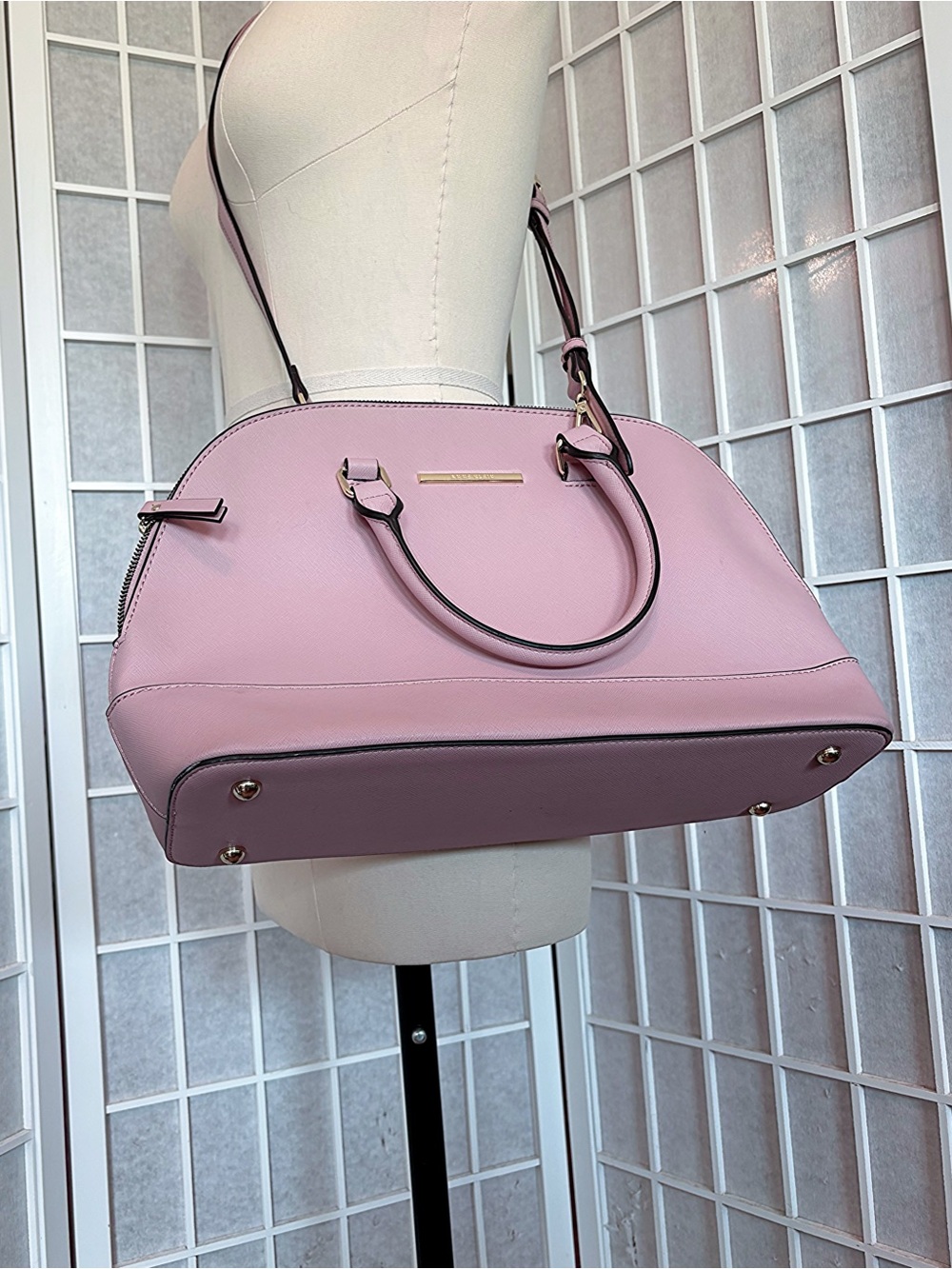 Anne Klein Blush Pink Dome Satchel Handbag Purse